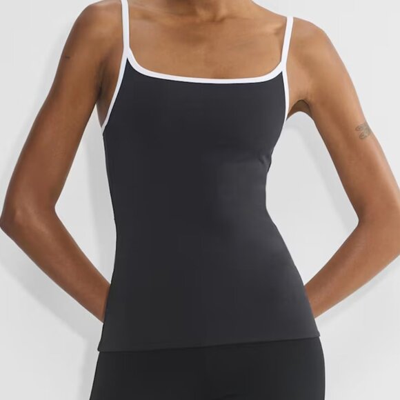 Aritzia Original Contour Swoop Cami Tank in Black/White - Picture 1 of 5